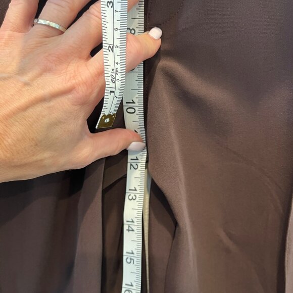 Loft Outlet High Rise Palazzo 10 Petite Wide Leg Trousers Brown Slacks Classic - Picture 4 of 15